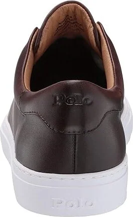 Polo Ralph Lauren Jermain Sneakerss Men's Shoes Polo Brown Dress Calf Leather : 7 D - Medium - Image 5