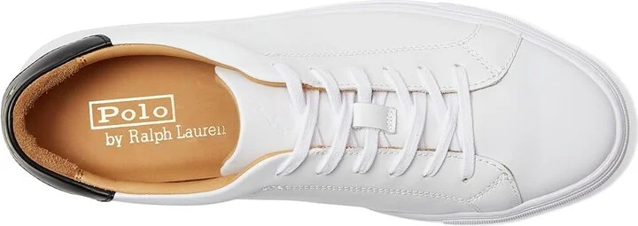 Polo Ralph Lauren Jermain Sneakerss Men's Shoes White : 13 D - Medium, Leather - Image 2