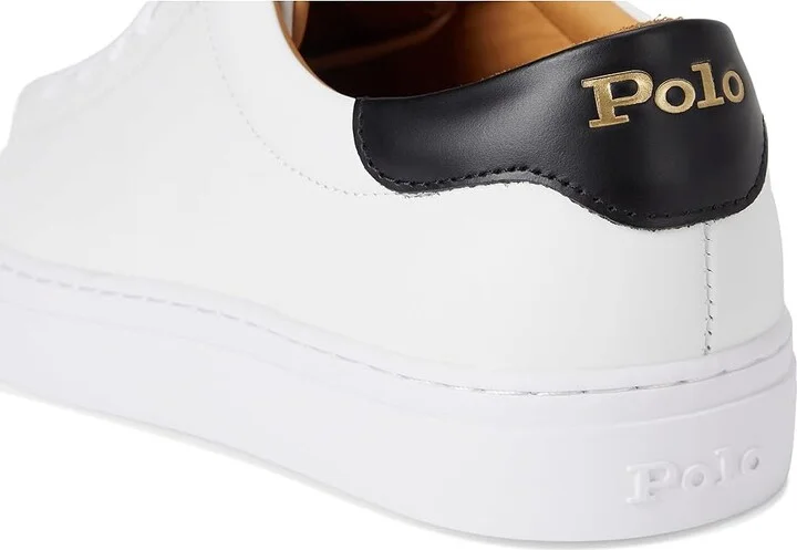 Polo Ralph Lauren Jermain Sneakerss Men's Shoes White : 13 D - Medium, Leather - Image 7