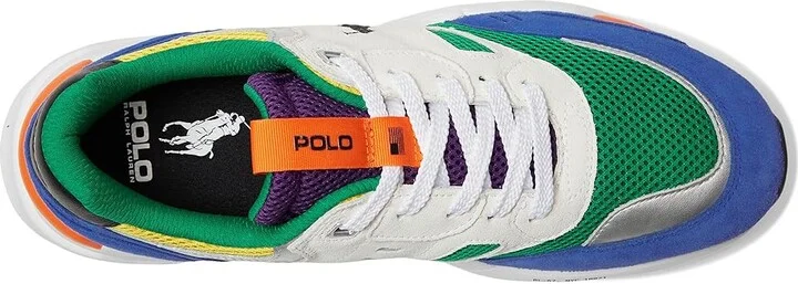 Polo Ralph Lauren Jogger Suede Mesh Sneaker Men's Shoes Colorblock : 10.5 D - Medium, Leather/Textile - Image 2