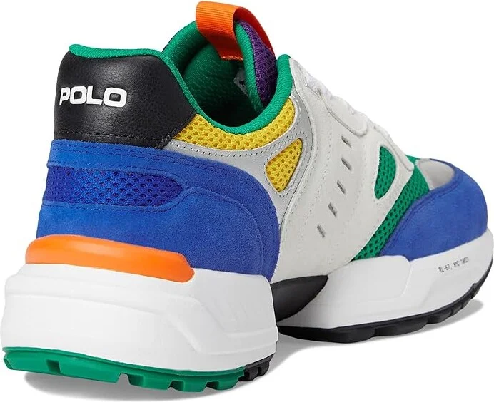 Polo Ralph Lauren Jogger Suede Mesh Sneaker Men's Shoes Colorblock : 10.5 D - Medium, Leather/Textile - Image 4