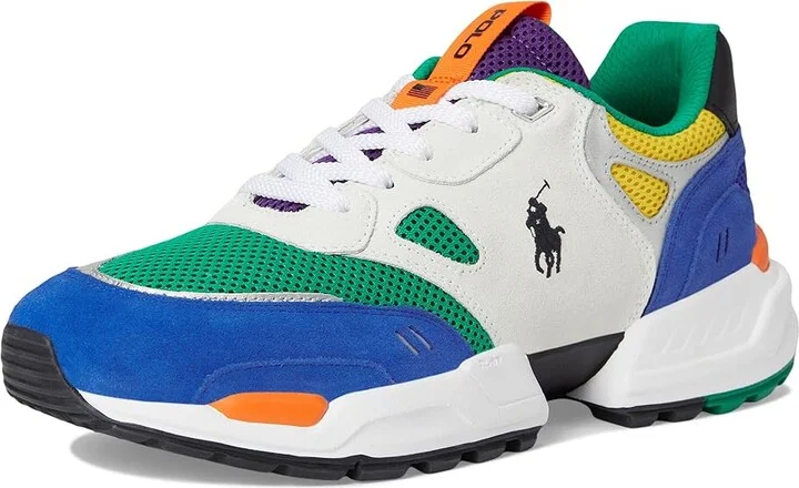 Polo Ralph Lauren Jogger Suede Mesh Sneaker Men's Shoes Colorblock : 10.5 D - Medium, Leather/Textile - Image 5
