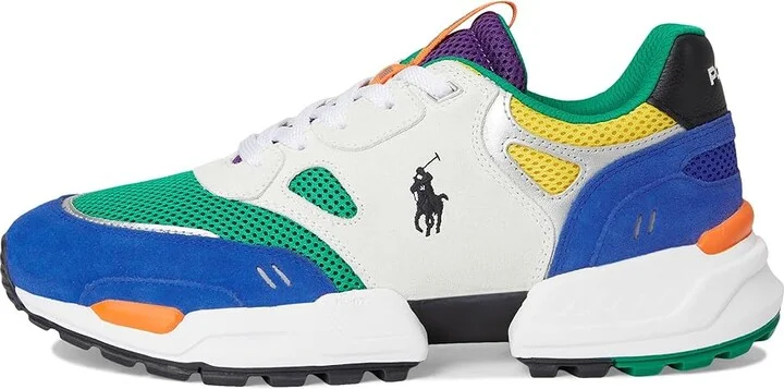 Polo Ralph Lauren Jogger Suede Mesh Sneaker Men's Shoes Colorblock : 10.5 D - Medium, Leather/Textile - Image 6