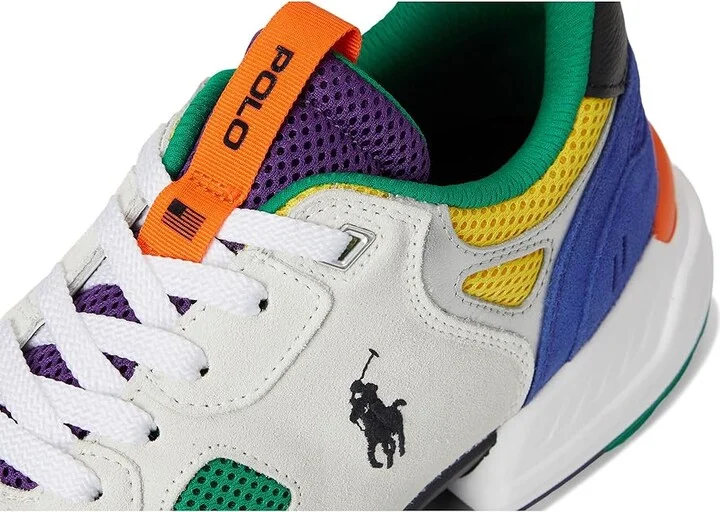 Polo Ralph Lauren Jogger Suede Mesh Sneaker Men's Shoes Colorblock : 10.5 D - Medium, Leather/Textile - Image 7