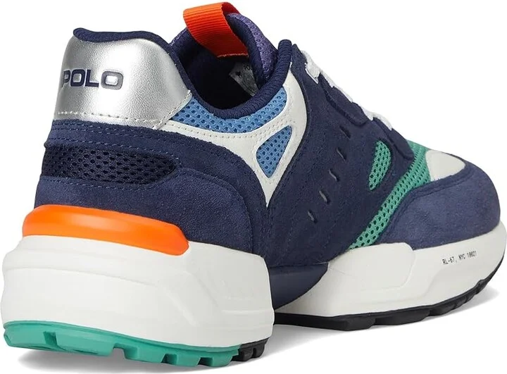 Polo Ralph Lauren Jogger Suede Mesh Sneaker Men's Shoes Head of Charles Color-Block : 11.5 D - Medium, Leather/Textile - Image 4