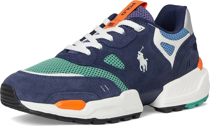 Polo Ralph Lauren Jogger Suede Mesh Sneaker Men's Shoes Head of Charles Color-Block : 11.5 D - Medium, Leather/Textile - Image 5