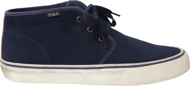 Polo Ralph Lauren Lace-Up Sneakers in Blue Suede