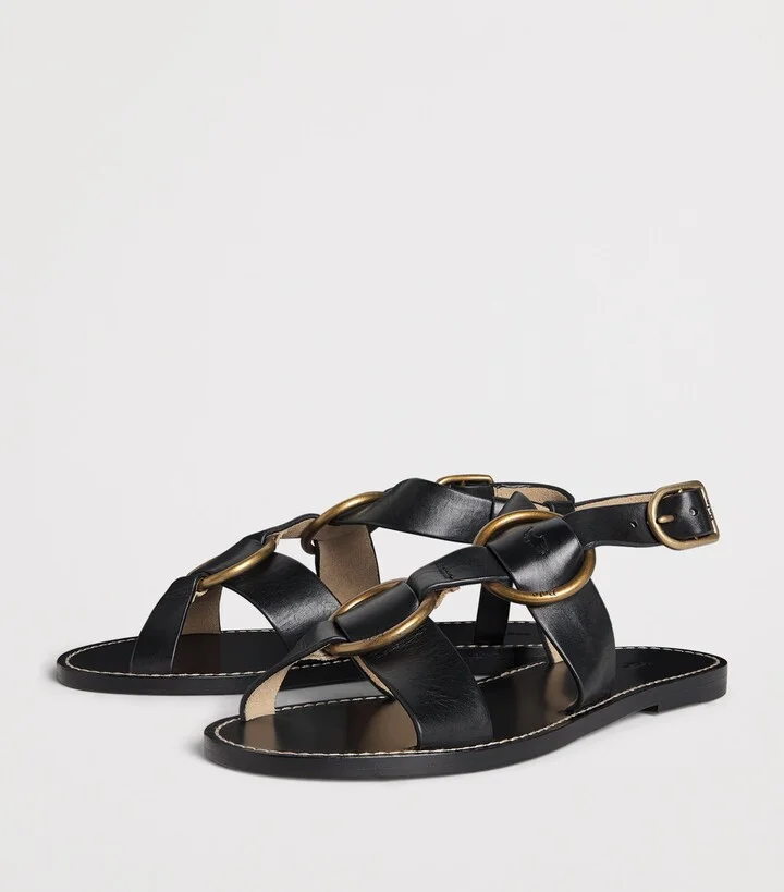 Polo Ralph Lauren Leather Double O-Ring Sandals - Image 2