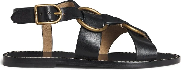 Polo Ralph Lauren Leather Double O-Ring Sandals