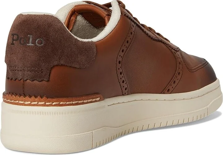 Polo Ralph Lauren Master Court Brogue Men's Shoes Tan : 7.5 D - Medium, Leather - Image 4