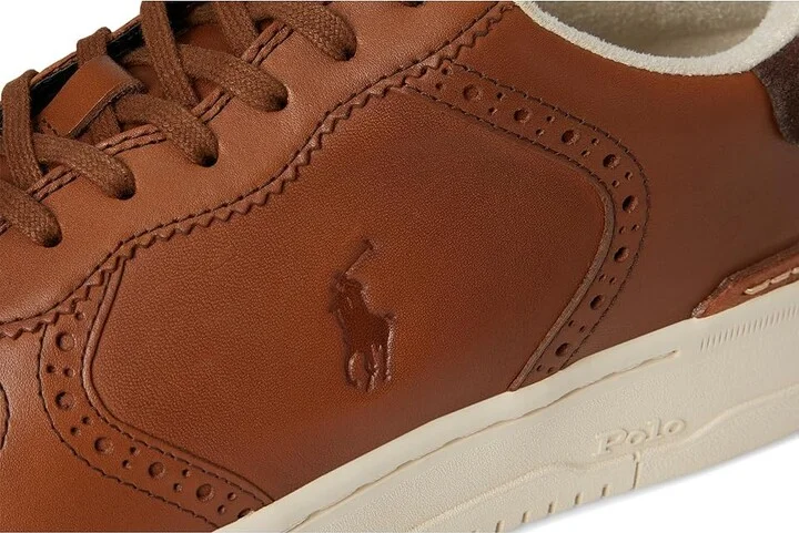 Polo Ralph Lauren Master Court Brogue Men's Shoes Tan : 7.5 D - Medium, Leather - Image 7