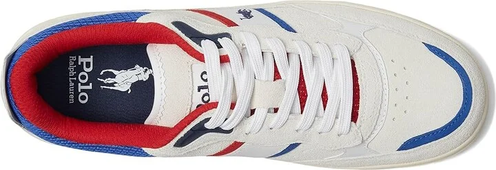 Polo Ralph Lauren Master Sport 125 Men's Shoes Bianco/Royal/Red : 7.5 D - Medium, Leather/Suede - Image 2