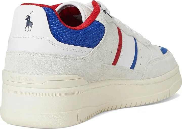 Polo Ralph Lauren Master Sport 125 Men's Shoes Bianco/Royal/Red : 7.5 D - Medium, Leather/Suede - Image 4