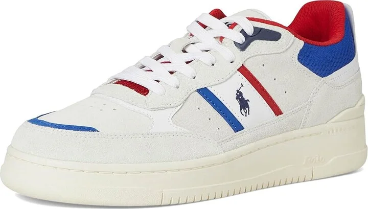 Polo Ralph Lauren Master Sport 125 Men's Shoes Bianco/Royal/Red : 7.5 D - Medium, Leather/Suede - Image 5