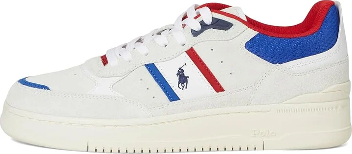 Polo Ralph Lauren Master Sport 125 Men's Shoes Bianco/Royal/Red : 7.5 D - Medium, Leather/Suede - Image 6