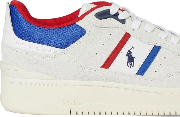 Polo Ralph Lauren Master Sport 125 Men's Shoes Bianco/Royal/Red : 7.5 D - Medium, Leather/Suede - Image 7