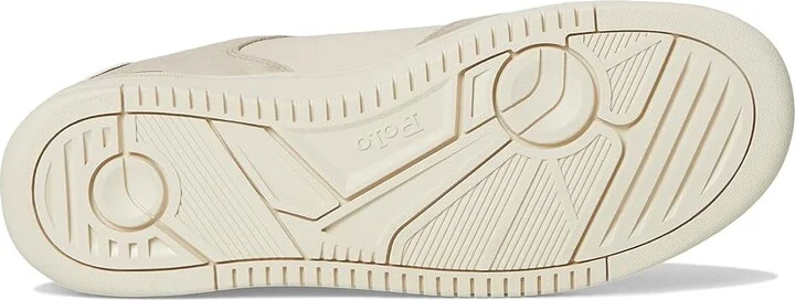 Polo Ralph Lauren Masters Court Leather-Suede Sneakers Men's Shoes Milkshake/Ecru : 14 D - Medium, Canvas - Image 3