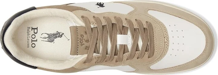 Polo Ralph Lauren Masters Court Nubuck Leather Sneakers Men's Shoes Deckwash White/Tonal Milkshake : 13 D - Medium - Image 2