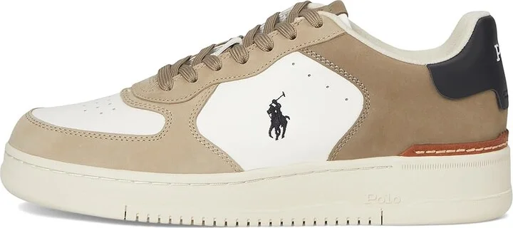 Polo Ralph Lauren Masters Court Nubuck Leather Sneakers Men's Shoes Deckwash White/Tonal Milkshake : 13 D - Medium - Image 6