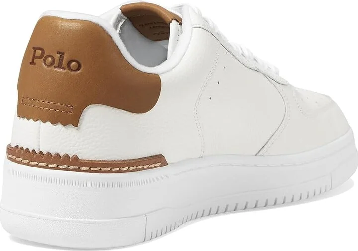 Polo Ralph Lauren Masters CRT Men's Shoes Deckwash White/Tan PP : 10.5 D - Medium, Leather - Image 4