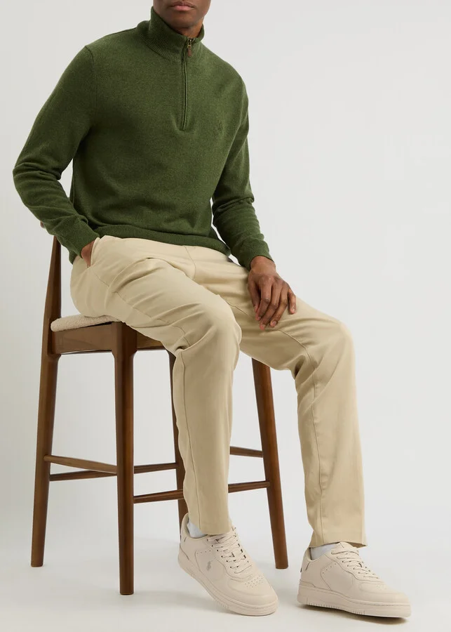 Polo Ralph Lauren Masters Panelled Leather Sneakers - Image 5