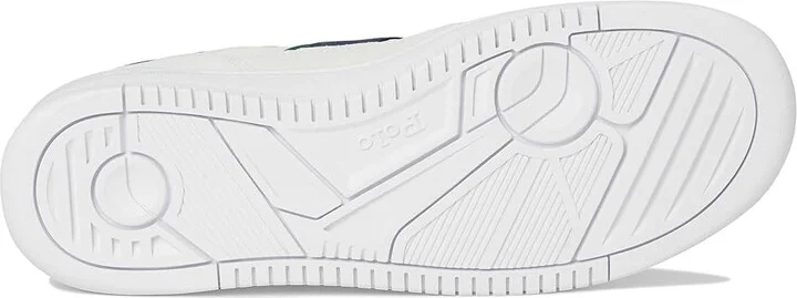 Polo Ralph Lauren Masters Sport Leather-suede Sneaker Men's Shoes Bianco/Navy/Green : 10.5 D - Medium, Canvas/Leather - Image 3