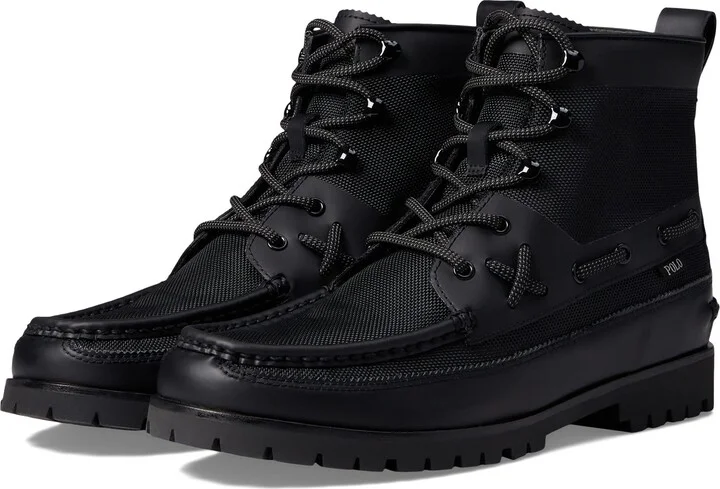 Polo Ralph Lauren Men's Ranger Mid Leather & Oxford Sneaker Boot Fashion