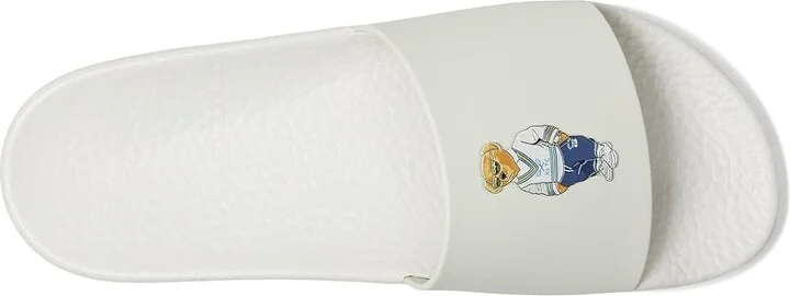 Polo Ralph Lauren Polo Bear Slide Men's Wedge Shoes Heritage Bear - Deckwash White : 14 D - Medium, Synthetic - Image 2