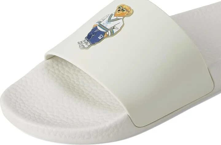 Polo Ralph Lauren Polo Bear Slide Men's Wedge Shoes Heritage Bear - Deckwash White : 14 D - Medium, Synthetic - Image 7