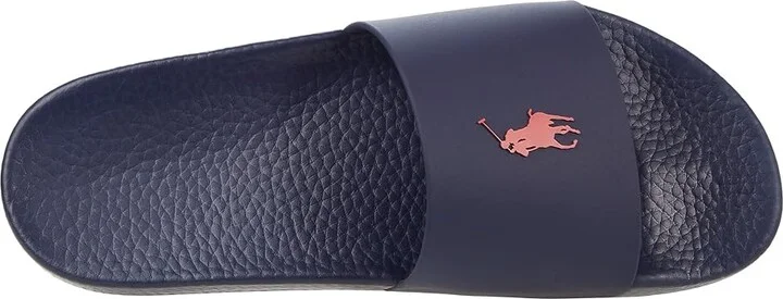 Polo Ralph Lauren Polo Slide Sandal Men's Shoes Navy/Red : 15 D - Medium, Synthetic - Image 2