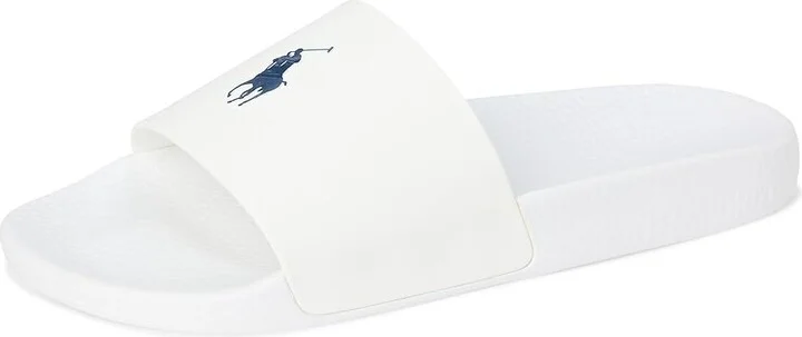 Polo Ralph Lauren Polo Slide Sandal Men's Shoes White/Navy : 11 D - Medium, Synthetic - Image 5