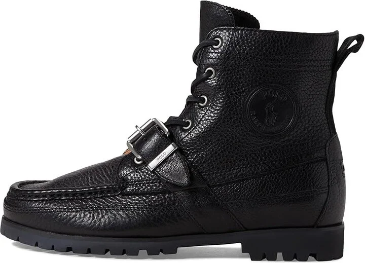 Polo Ralph Lauren Ranger Boot Men's Shoes Black 1 : 9 D - Medium, Suede - Image 6