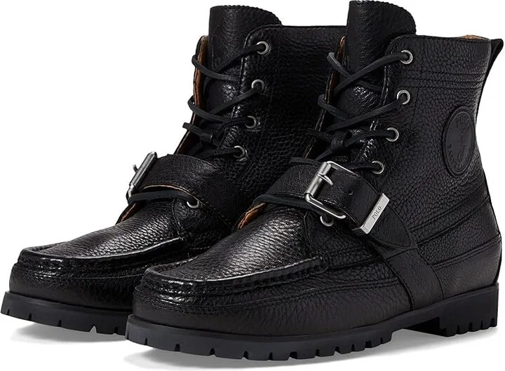 Polo Ralph Lauren Ranger Boot Men's Shoes Black 1 : 9 D - Medium, Suede
