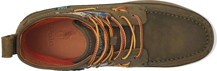 Polo Ralph Lauren Ranger Mid Boot Men's Shoes Canopy Olive : 10.5 D - Medium, Leather - Image 2