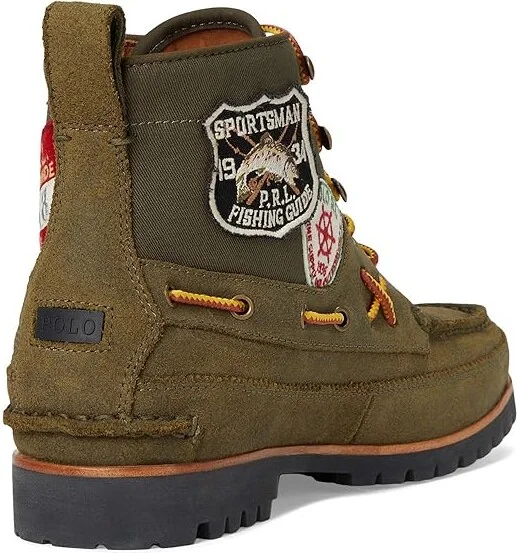 Polo Ralph Lauren Ranger Mid Boot Men's Shoes Canopy Olive : 10.5 D - Medium, Leather - Image 4