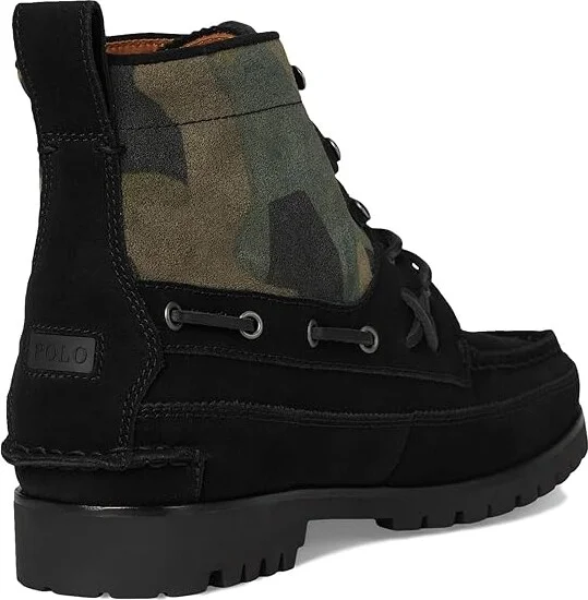 Polo Ralph Lauren Ranger Mid Camo Suede Boot Men's Boots Black/Camo : 11 D - Medium, Leather - Image 4