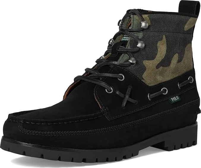 Polo Ralph Lauren Ranger Mid Camo Suede Boot Men's Boots Black/Camo : 11 D - Medium, Leather - Image 5