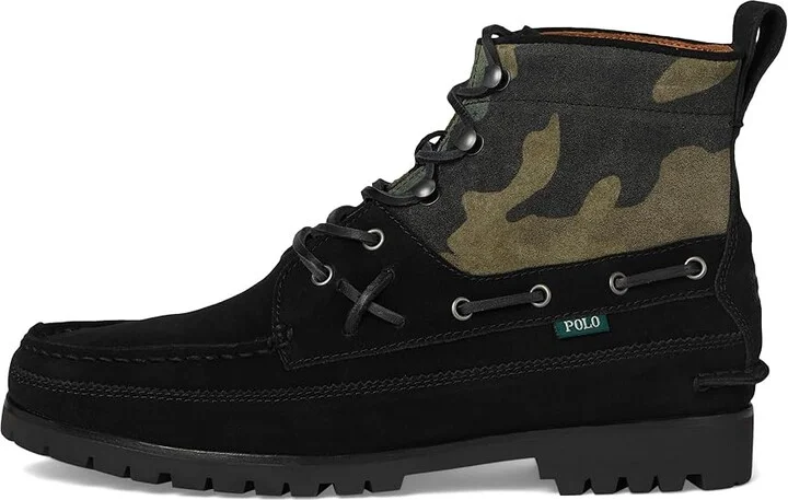 Polo Ralph Lauren Ranger Mid Camo Suede Boot Men's Boots Black/Camo : 11 D - Medium, Leather - Image 6