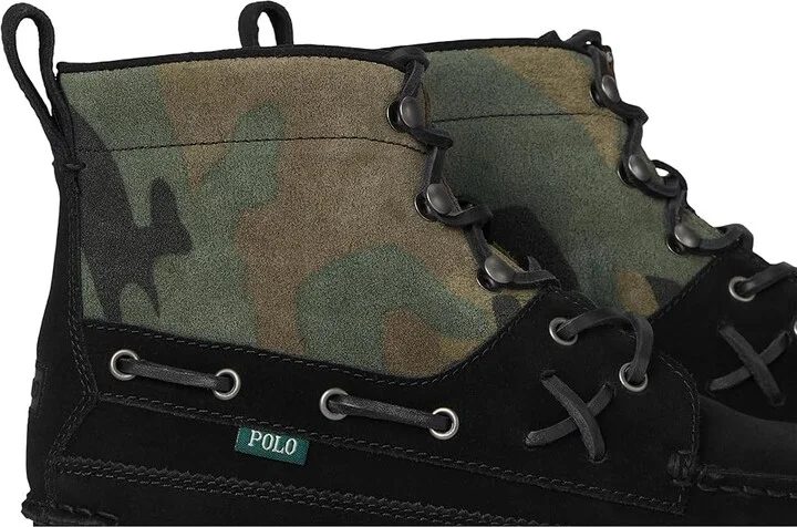 Polo Ralph Lauren Ranger Mid Camo Suede Boot Men's Boots Black/Camo : 11 D - Medium, Leather - Image 7