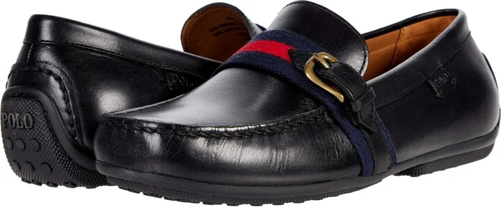 POLO RALPH LAUREN Riali Black Heavyweight Smooth Leather 10 D (M)