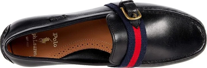 Polo Ralph Lauren Riali Loafer Men's Shoes Black Heavyweight Smooth Leather : 7.5 D - Medium - Image 2