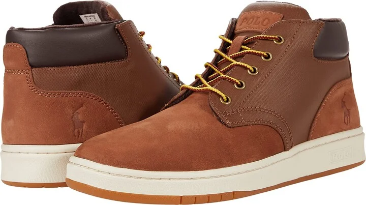 POLO RALPH LAUREN Shrunken Nubuck Sneaker Boot Tan 7 D (M)
