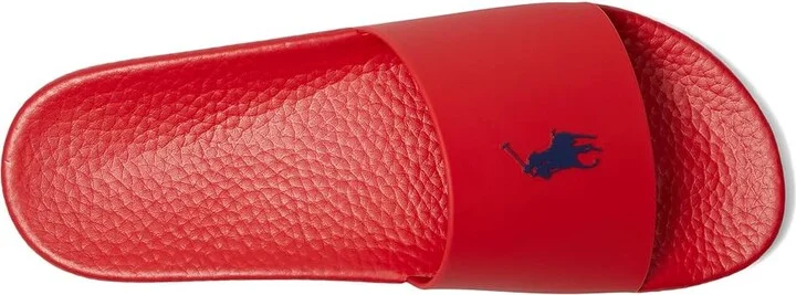 Polo Ralph Lauren Signature Pony Slide Men's Wedge Shoes RL 2000 Red : 14 D - Medium, Synthetic - Image 2