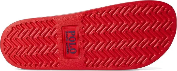 Polo Ralph Lauren Signature Pony Slide Men's Wedge Shoes RL 2000 Red : 14 D - Medium, Synthetic - Image 3