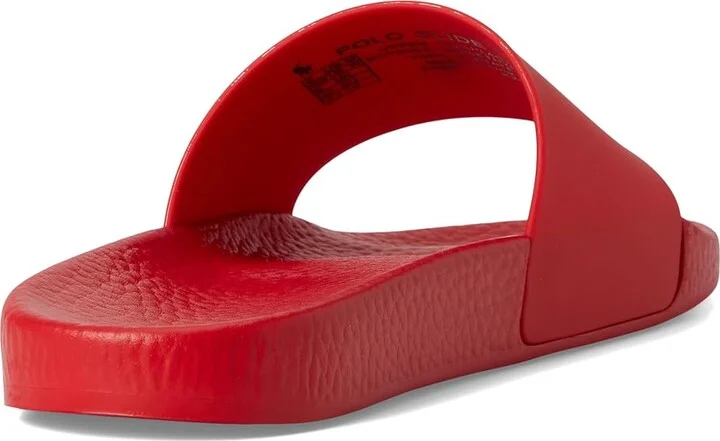 Polo Ralph Lauren Signature Pony Slide Men's Wedge Shoes RL 2000 Red : 14 D - Medium, Synthetic - Image 4