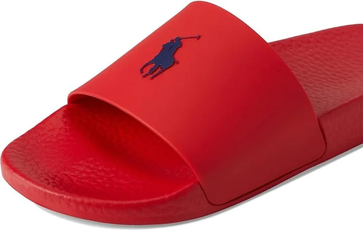 Polo Ralph Lauren Signature Pony Slide Men's Wedge Shoes RL 2000 Red : 14 D - Medium, Synthetic - Image 7