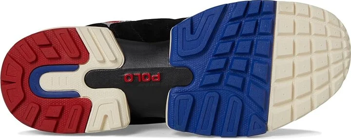 Polo Ralph Lauren Suede Leather Mesh-Polo Jgr Pp-Sneakers-Low Top Lace Men's Running Shoes Black/Sapphire Star/Rl2000 Red : 8 D - Medium - Image 3