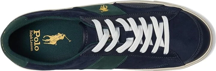 Polo Ralph Lauren Suede Leather-Sayer Sport-Sneakers-Low Top Lace Men's Shoes Navy/Forest : 9.5 D - Medium, Leather/Suede - Image 2