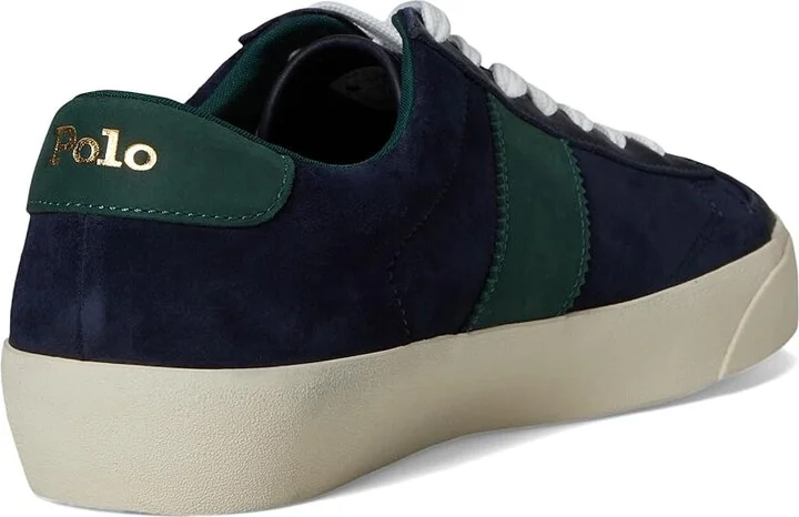 Polo Ralph Lauren Suede Leather-Sayer Sport-Sneakers-Low Top Lace Men's Shoes Navy/Forest : 9.5 D - Medium, Leather/Suede - Image 4