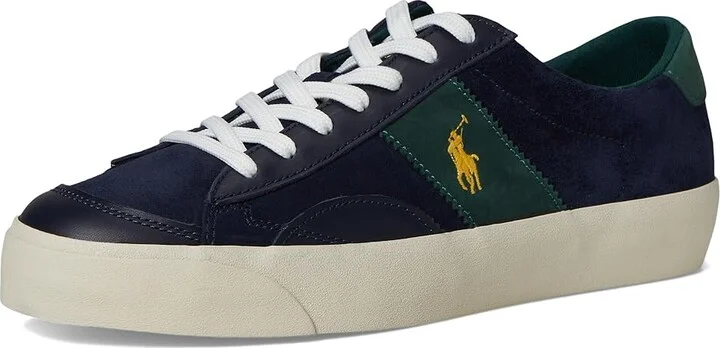 Polo Ralph Lauren Suede Leather-Sayer Sport-Sneakers-Low Top Lace Men's Shoes Navy/Forest : 9.5 D - Medium, Leather/Suede - Image 5